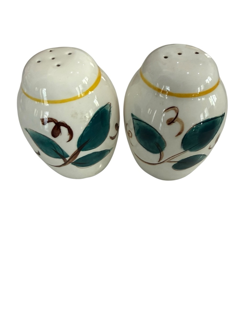 Vintage Stangle Ware Pottery Salt and Pepper Shakers